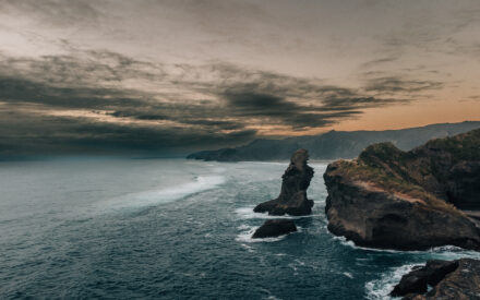 Aerial Sunset Capture Piha Beach